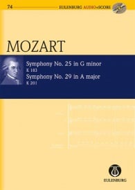 Mozart: Symphony No. 25 G minor, Symphony No. 29 A major KV 183 und KV 201 (Study Score + CD) published by Eulenburg